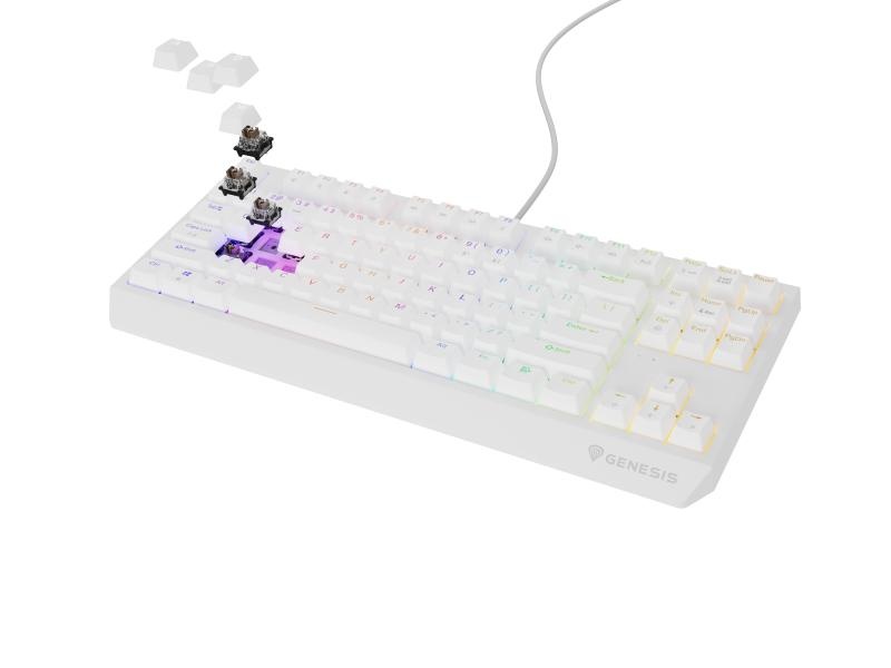 Tastatura Genesis Thor 230 TKL B alb