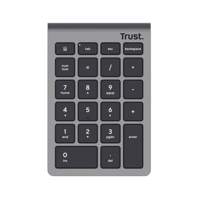 Tastatura Trust numerica Xalax WS, gri - 3 | YEO