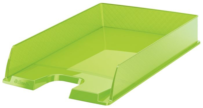 Tăviță corespondență Herlitz A4 clasic verde translucid suprapozabil