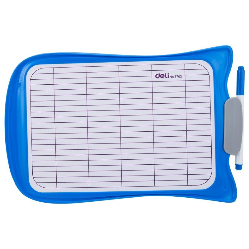 Whiteboard școlar, ramă plastic, 30x21cm, Deli - 3 | YEO