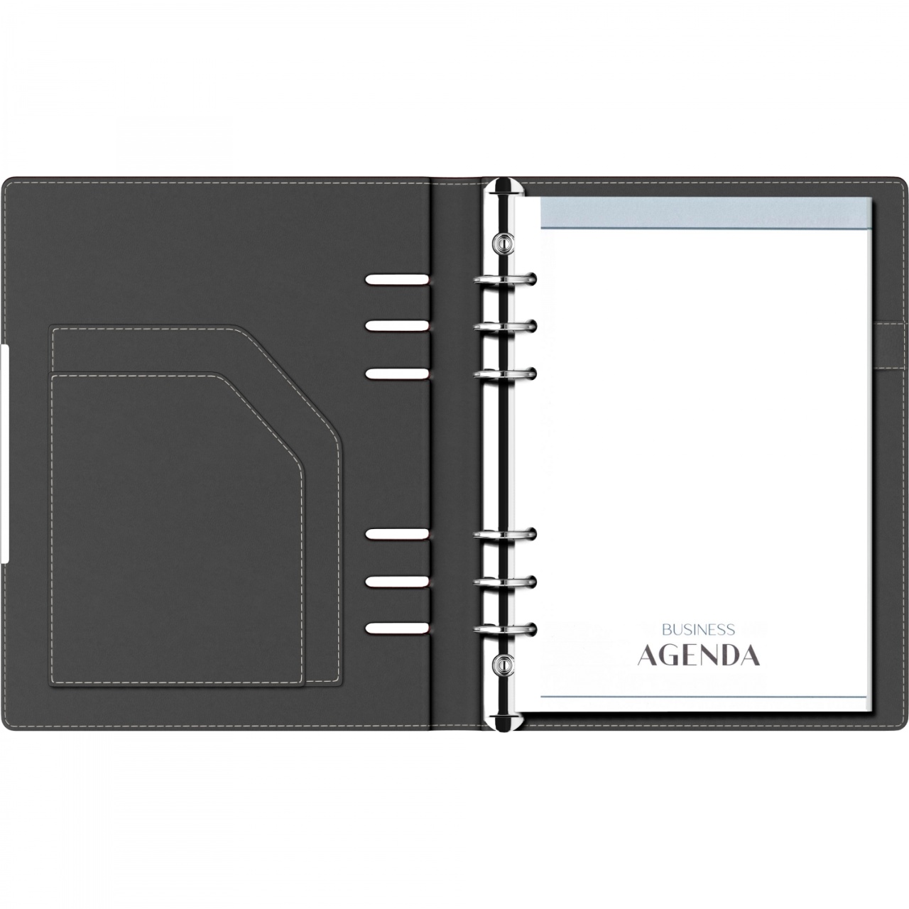Agendă nedatată Precision Line, A5, 290 pagini, 80 g/mp, 6 inele - 2 | YEO