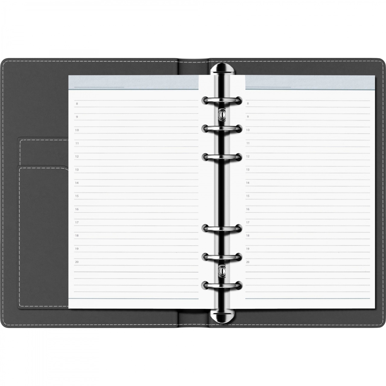 Agendă nedatată Precision Line, B6, 230 pagini, 80 g/mp, 6 inele - 2 | YEO