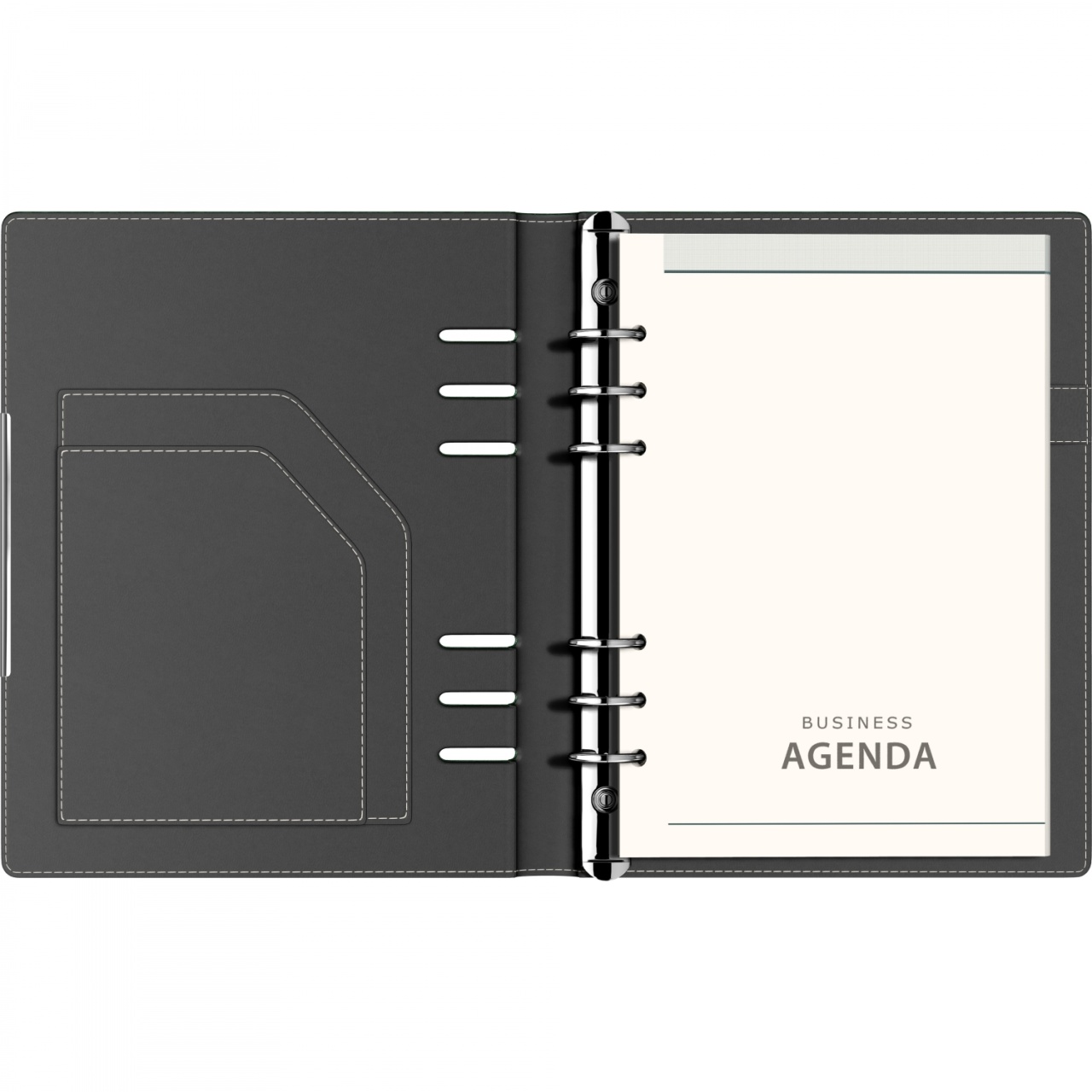 Agendă nedatată Precision Lotus Green, A5, 290 pagini, 80 g/mp, 6 inele - 2 | YEO