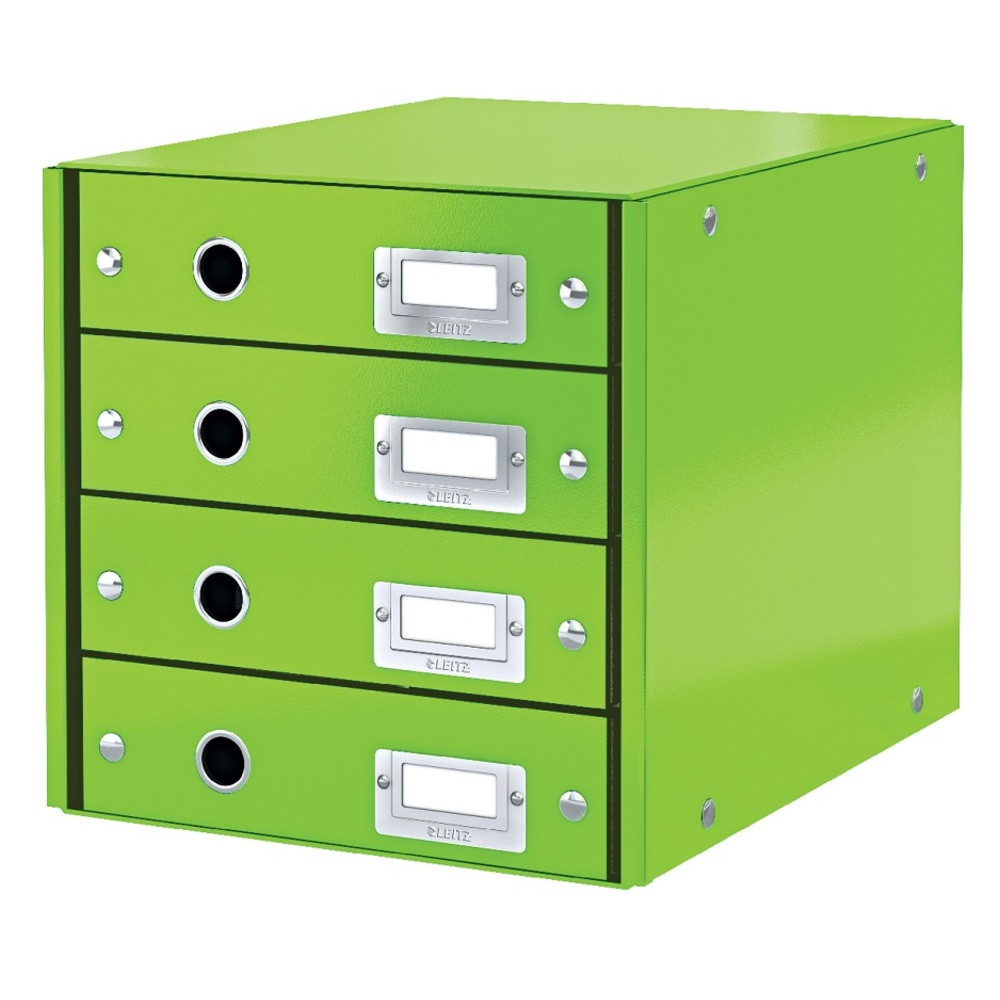 Cabinet 4 sertare carton laminat Leitz WOW Click & Store A4 - 1 | YEO