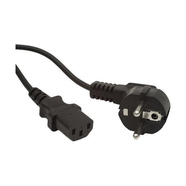 Cablu alimentare 10a, priza shuko cu impamantare si pini de 4.9mm, lungime cablu: 3m, bulk, negru, gembird (pc-186-vde-3m)