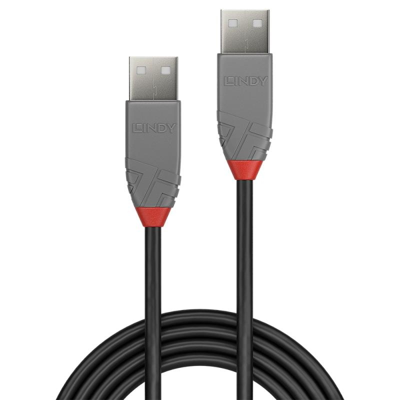 Cablu Lindy 3m USB 2.0 Type A to A, Anth - 4 | YEO