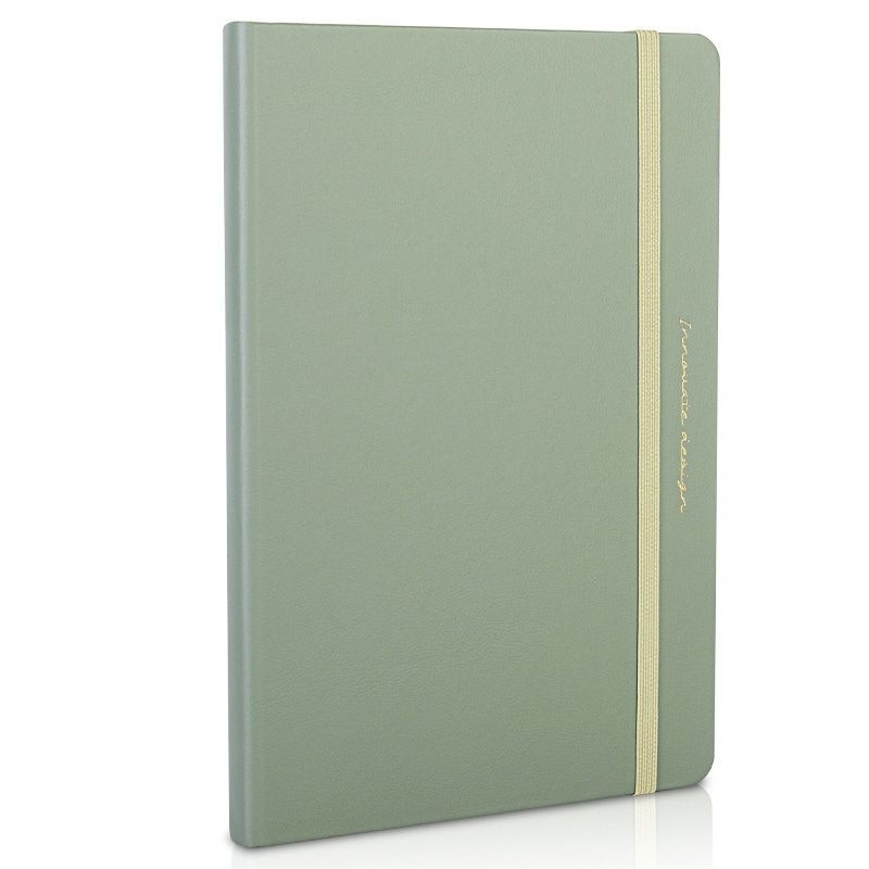 Caiet birou Deli, 210x143mm, 96 file, dictando, copertă imitație piele - 2 | YEO