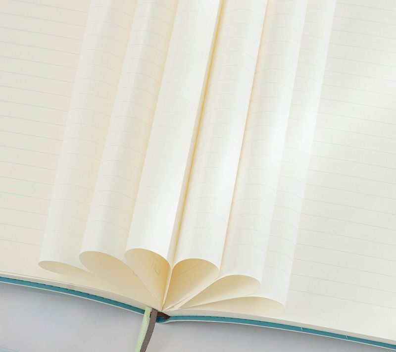 Caiet birou Deli, A5, 96 file, dictando, copertă imitație piele, 80 g/mp - 3 | YEO