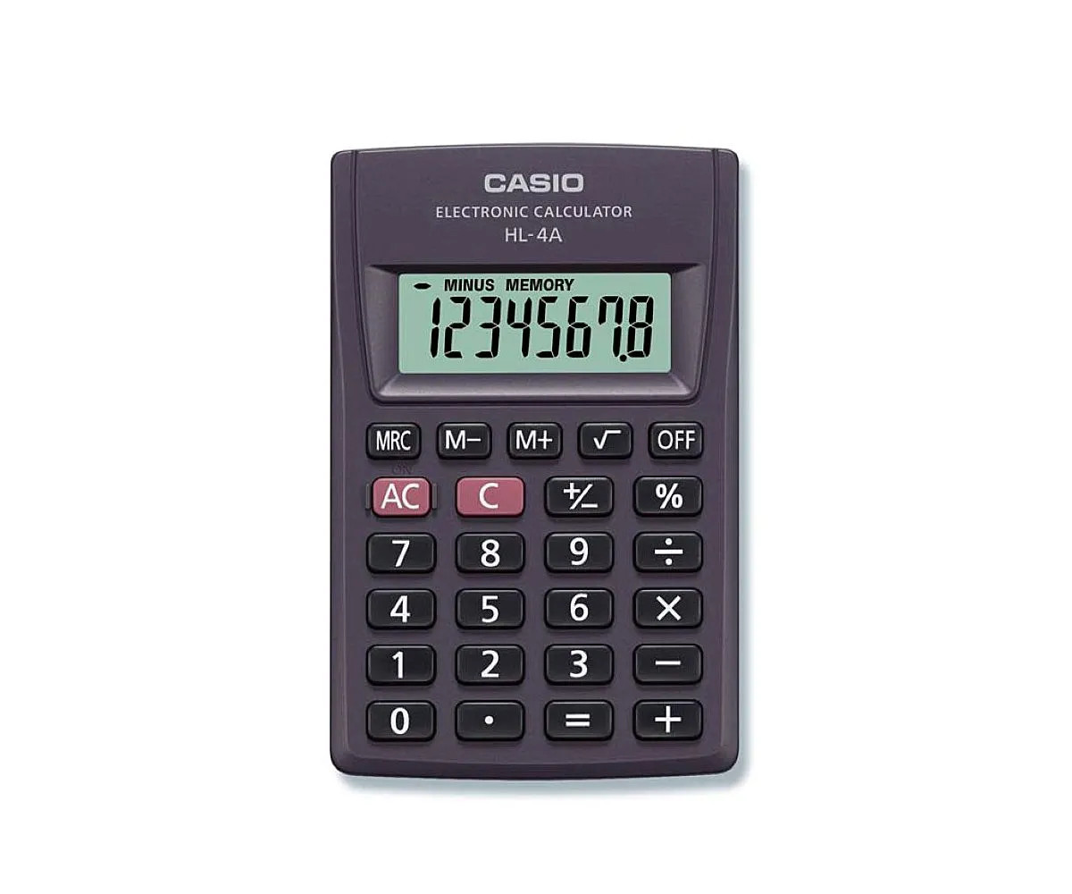 Calculator de buzunar Casio Portabil. 8 digits, 87 × 56 × 8.8 mm