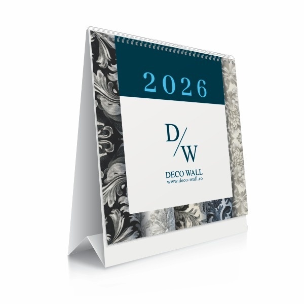 Calendar birou personalizat integral 175x175mm (dimensiune file)