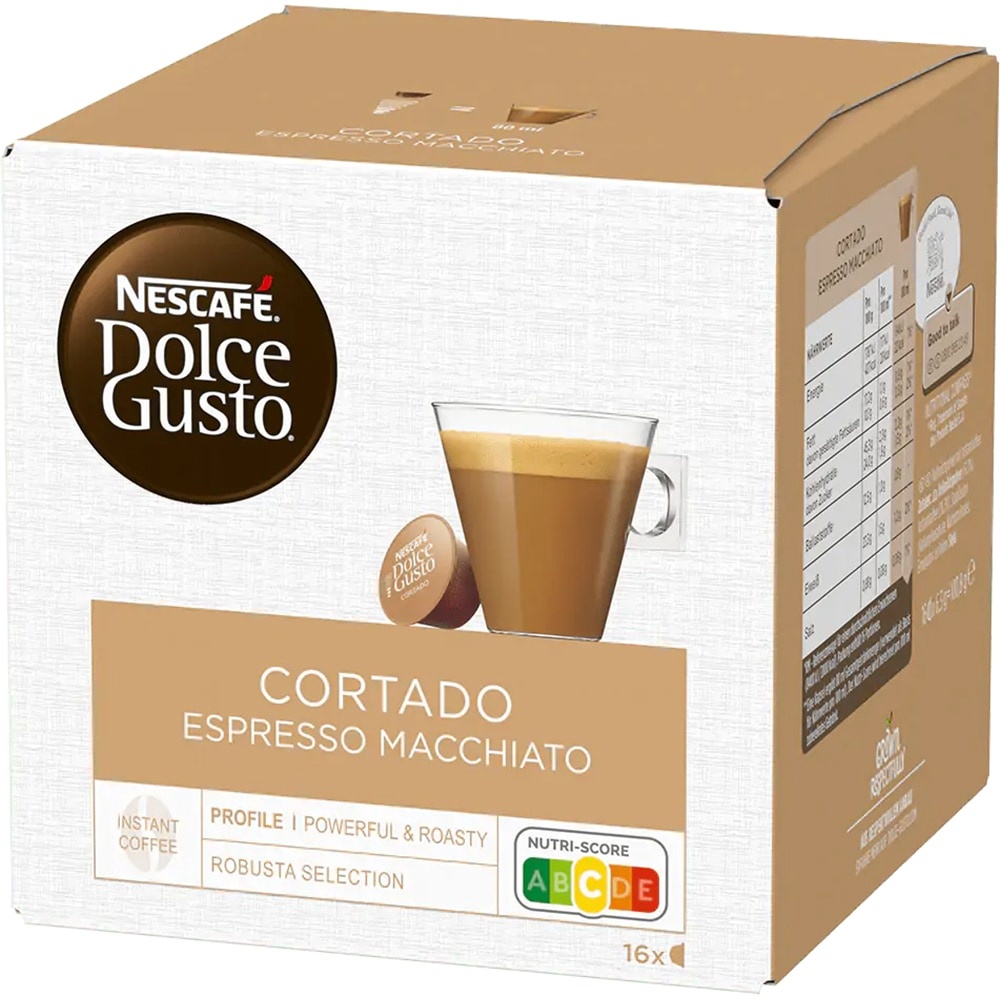 Capsule cu cafea Nescafe Dolce Gusto Espresso Machiatto, 16 capsule, 100.8g