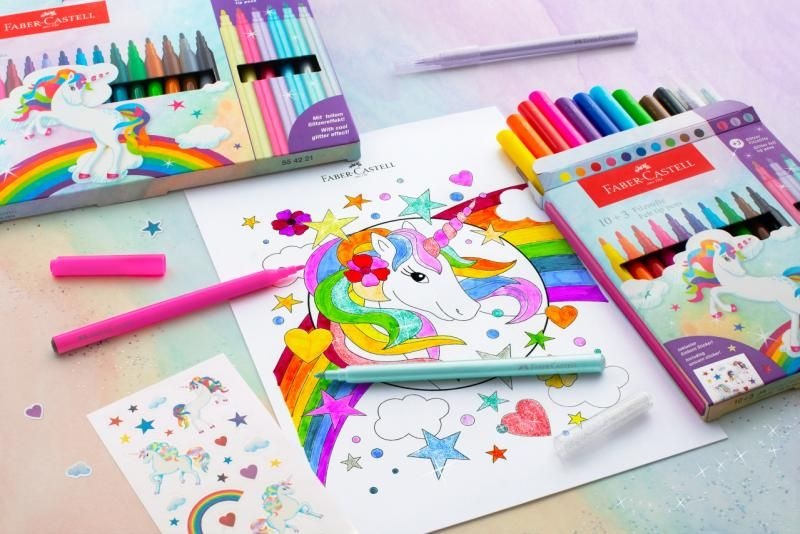 Carioca 10+3 culori Unicorni Faber-Castell - 2 | YEO