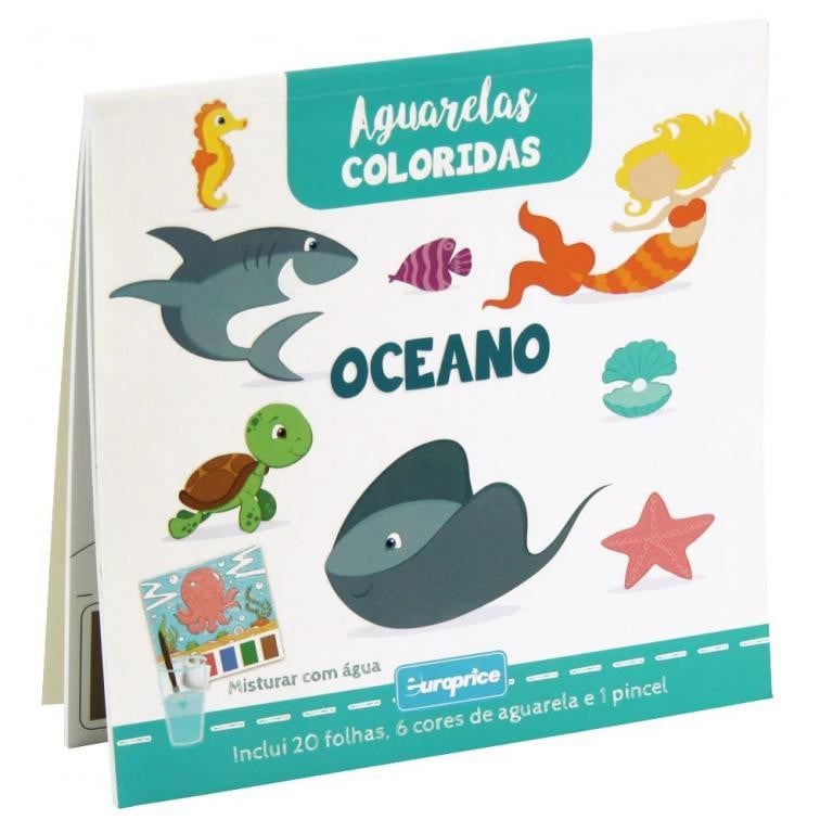 Carte de Colorat cu acuarele - Ocean