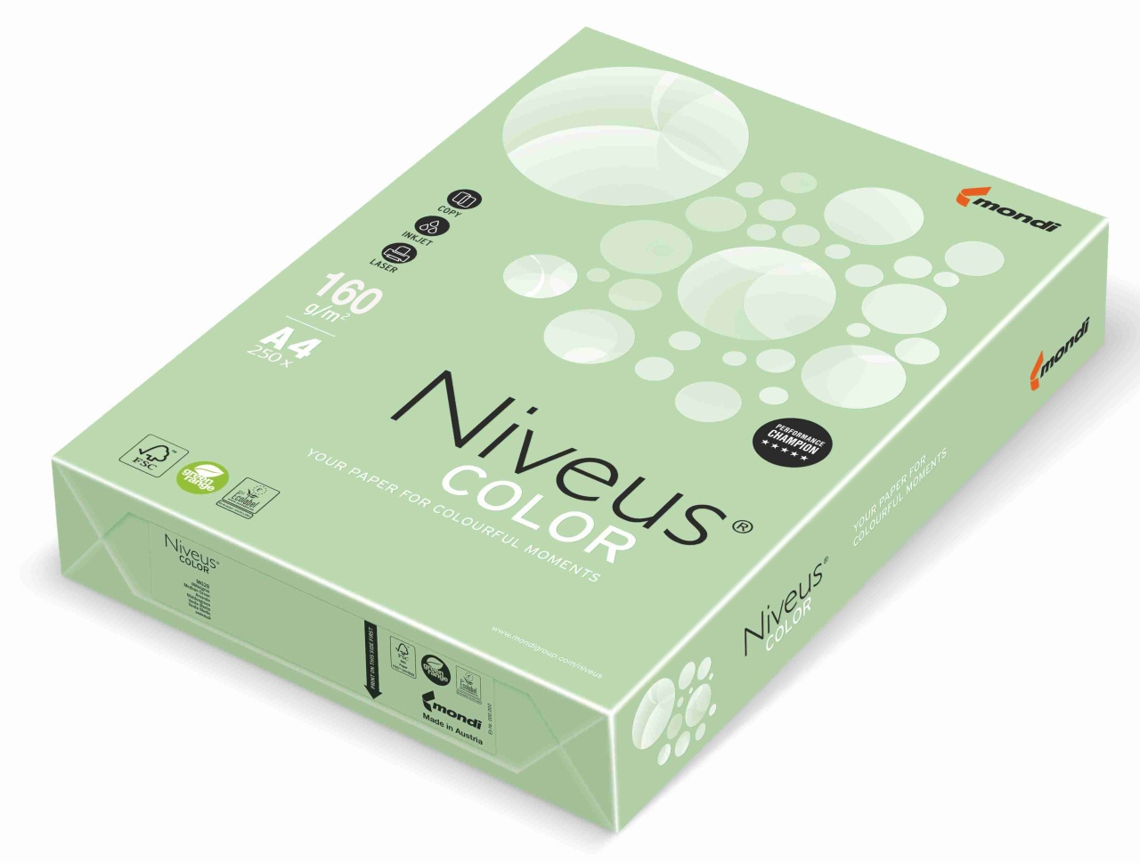 Carton color pentru copiator Niveus A4, 160g, 250/top - 3 | YEO
