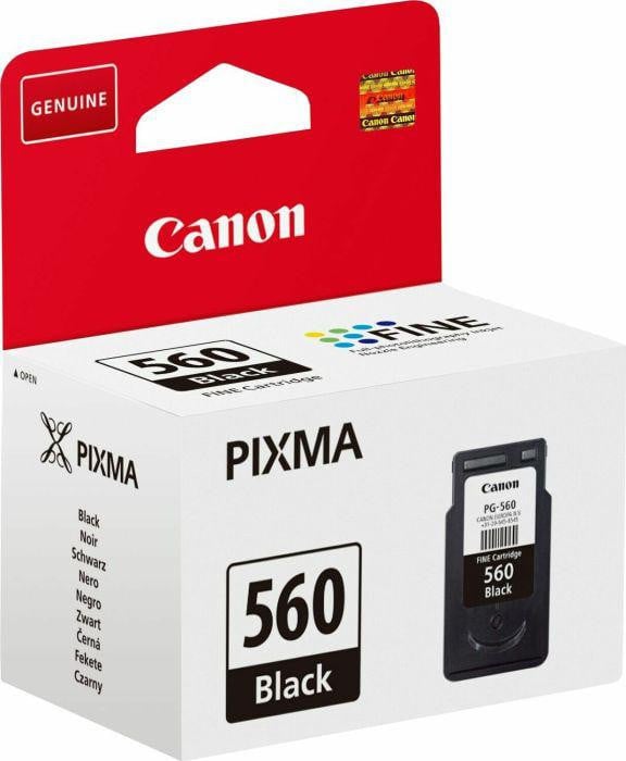 Cartus cerneala Canon PG-560, black, capacitate 7.5ml / 180 pagini, pentru PIXMA TS5350, PIXMA TS5351,