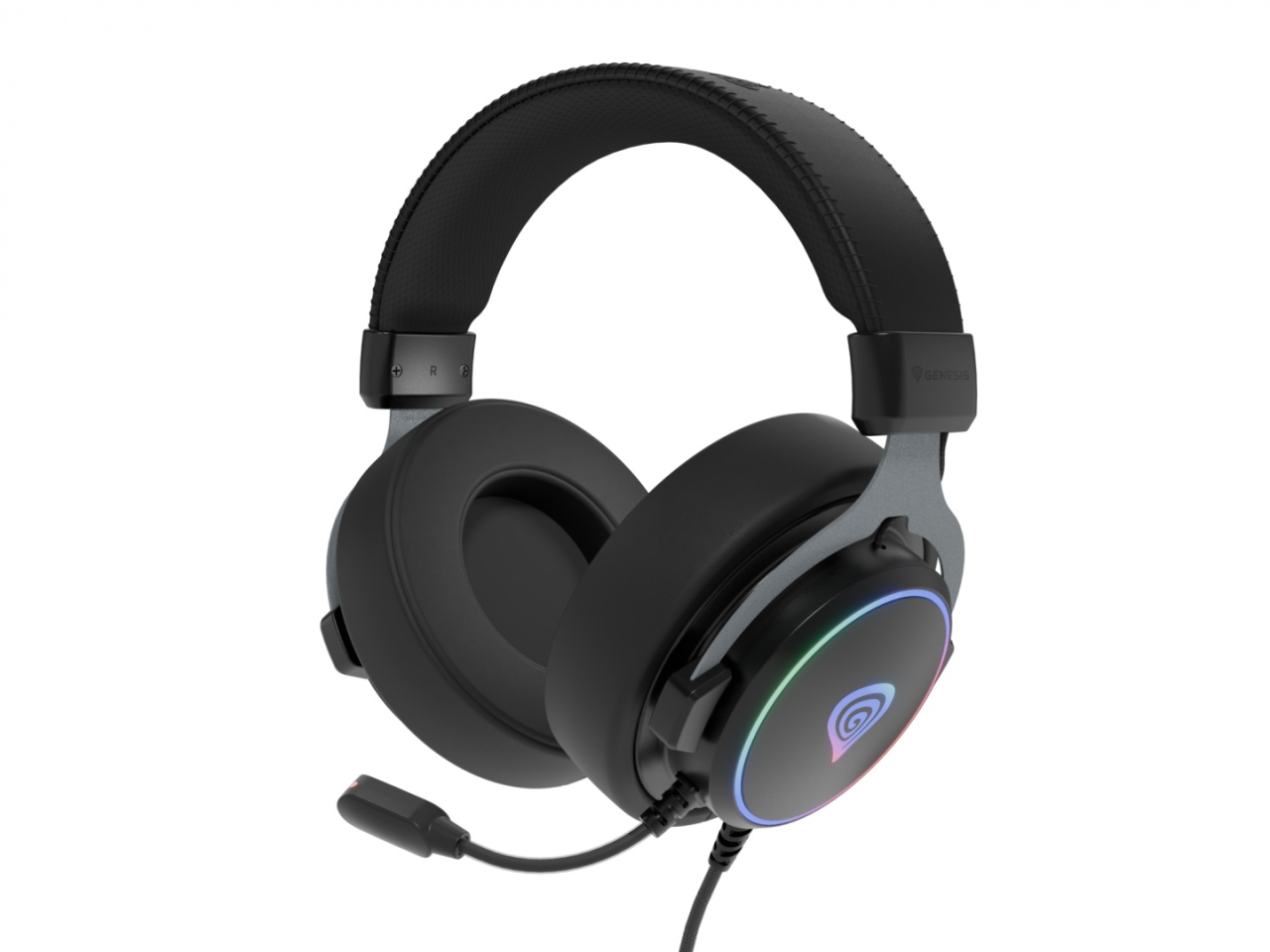 Casti cu fir Genesis Neon 764 negru