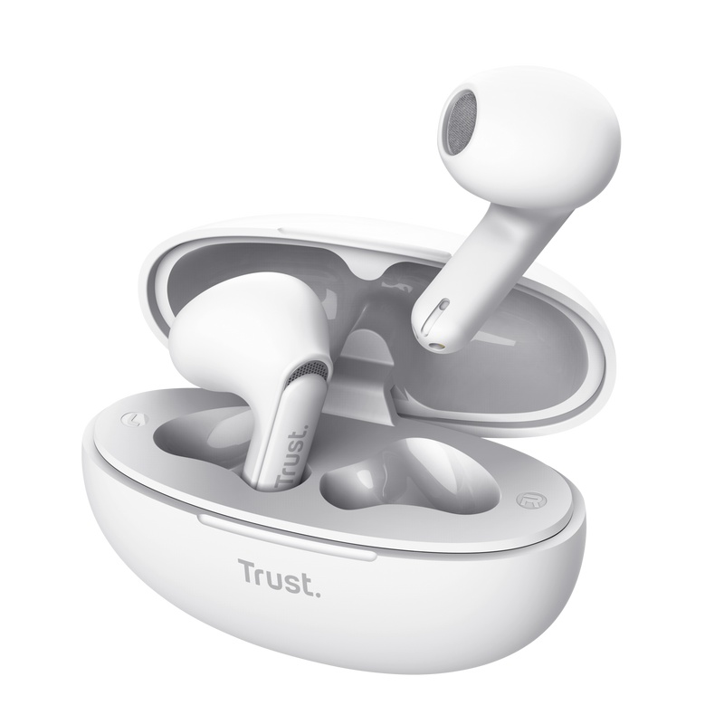 Casti Trust Yavi wireless earph., alb