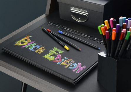 Creioane colorate, 24 culori, Black edition, Faber-castell - 2 | YEO