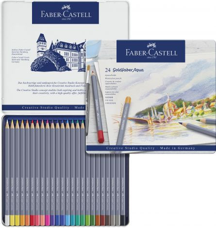 CREIOANE COLORATE AQUARELLE 24 CULORI GOLDFABER CUT. METAL FABER - 2 | YEO