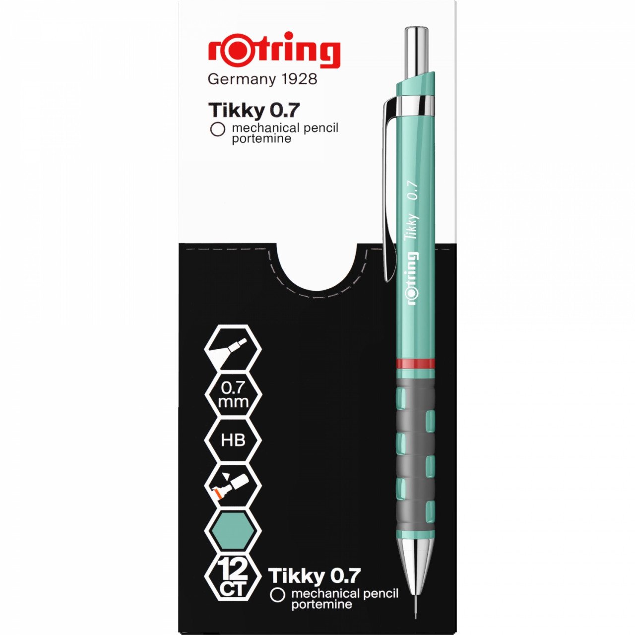 Creion mecanic, 0.7 mm, din plastic, Rotring Tikky 3 - 3 | YEO