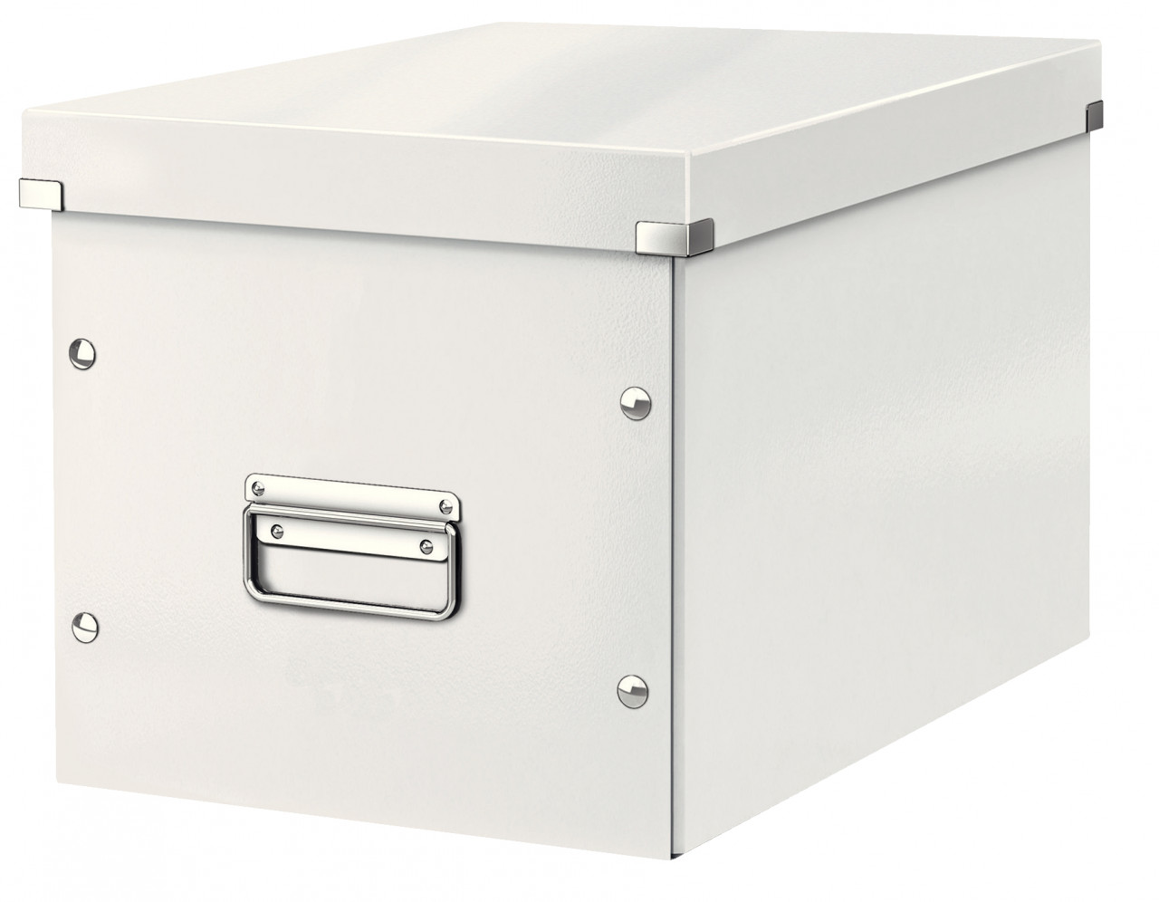 Cutie depozitare carton laminat Leitz Click & Store Cub Mare cu mânere metalice