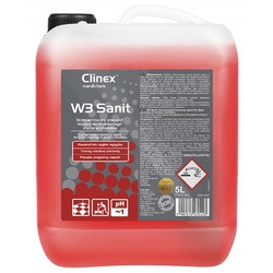 Detergent lichid, concentrat, pt. curățarea obiectelor sanitare, toaletelor Clinex W3 Sanit, 5L
