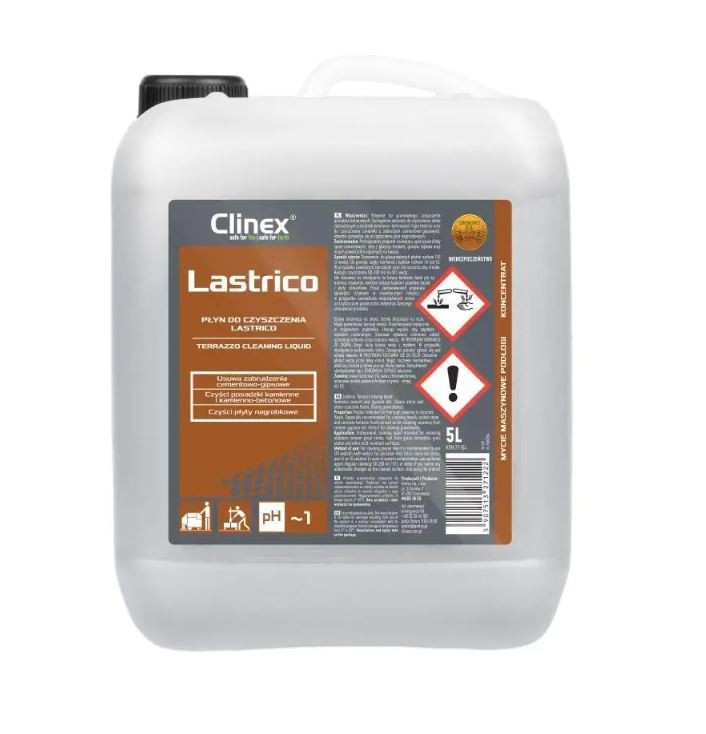 Detergent pentru curățare terase, îndepărtare ciment, ipsos de pe suprafețe ceramice Clinex Lastrico,, 5litri