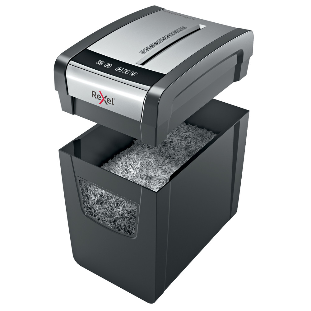 Distrugator documente REXEL MOMENTUM subtire X312-SL, 12 coli, P3, cross-cut (confeti) - 1 | YEO