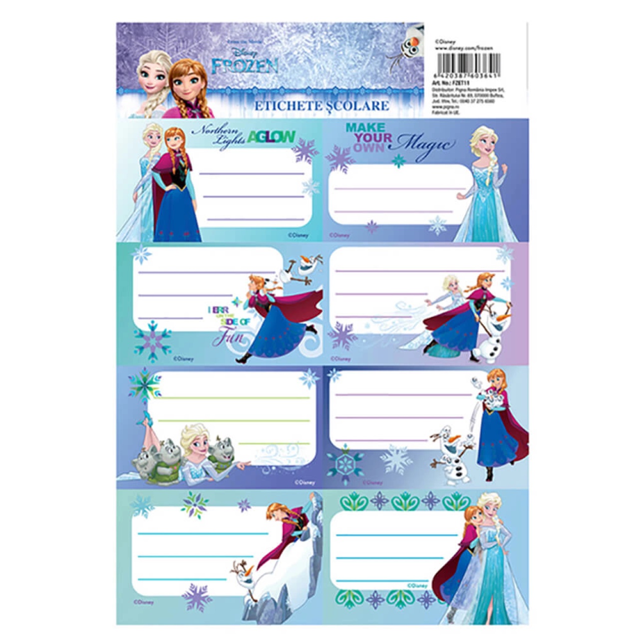 ETICHETE SCOLARE 40/SET FROZEN