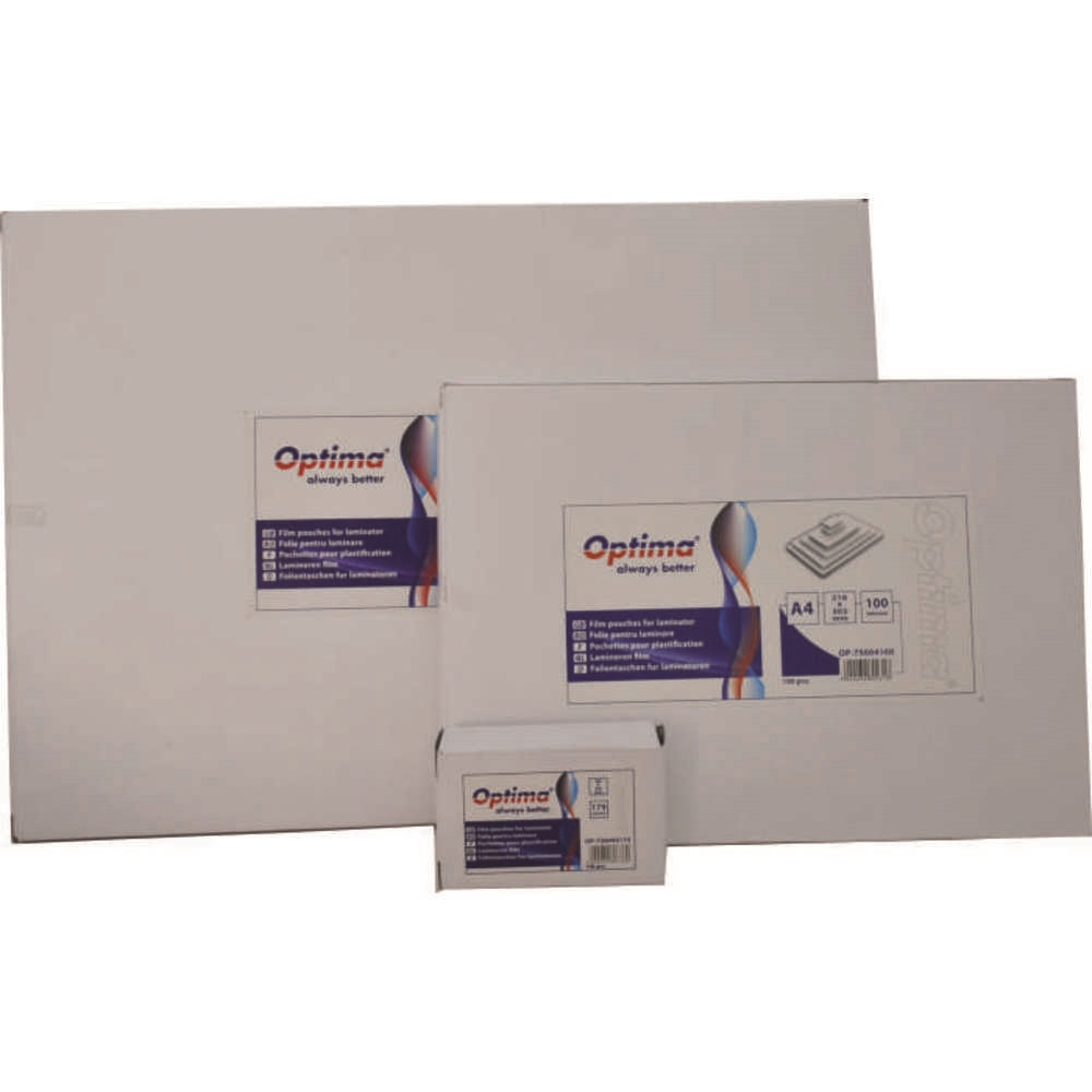 Folie pentru laminare, A5 (154 x 216 mm), 100 microni 100buc/top Optima