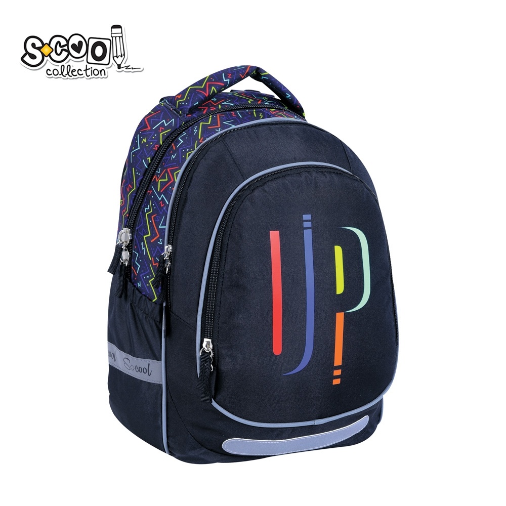 Ghiozdan băieți anatomic neechipat S-COOL Light Up, 41x28x17 cm - 1 | YEO