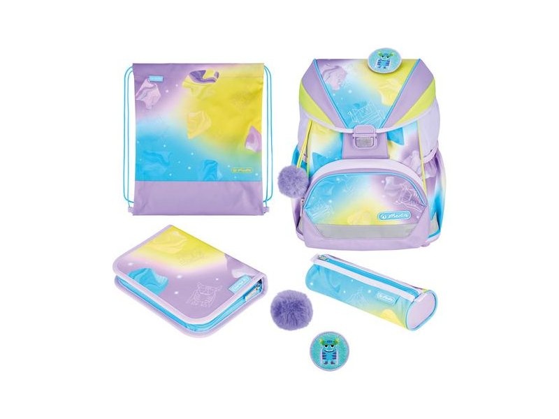 Ghiozdan fete echipat Herlitz Ultralight Xl Plus, Motiv Little Monster