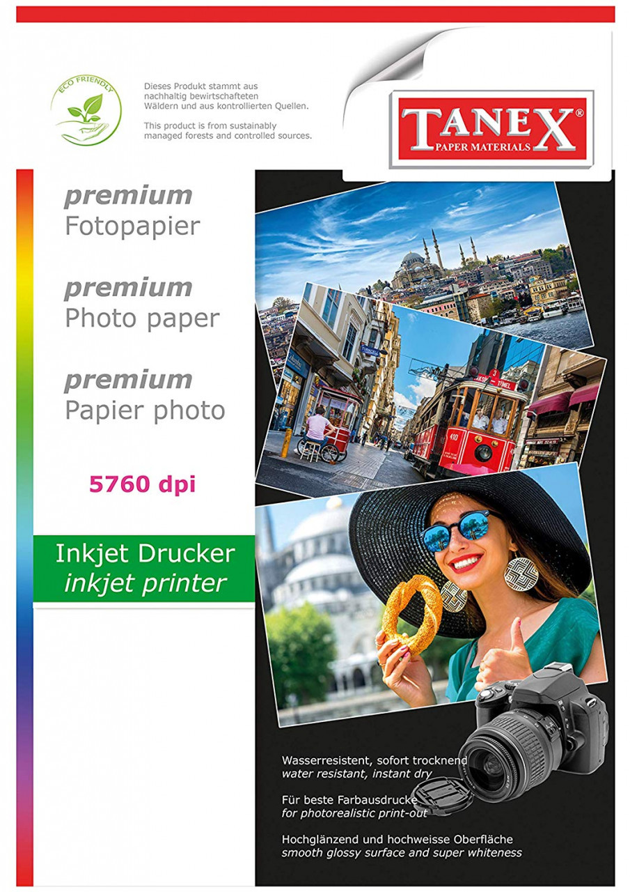 Hârtie foto lucioasă Tanex A4, 150gsm, 25 coli/top
