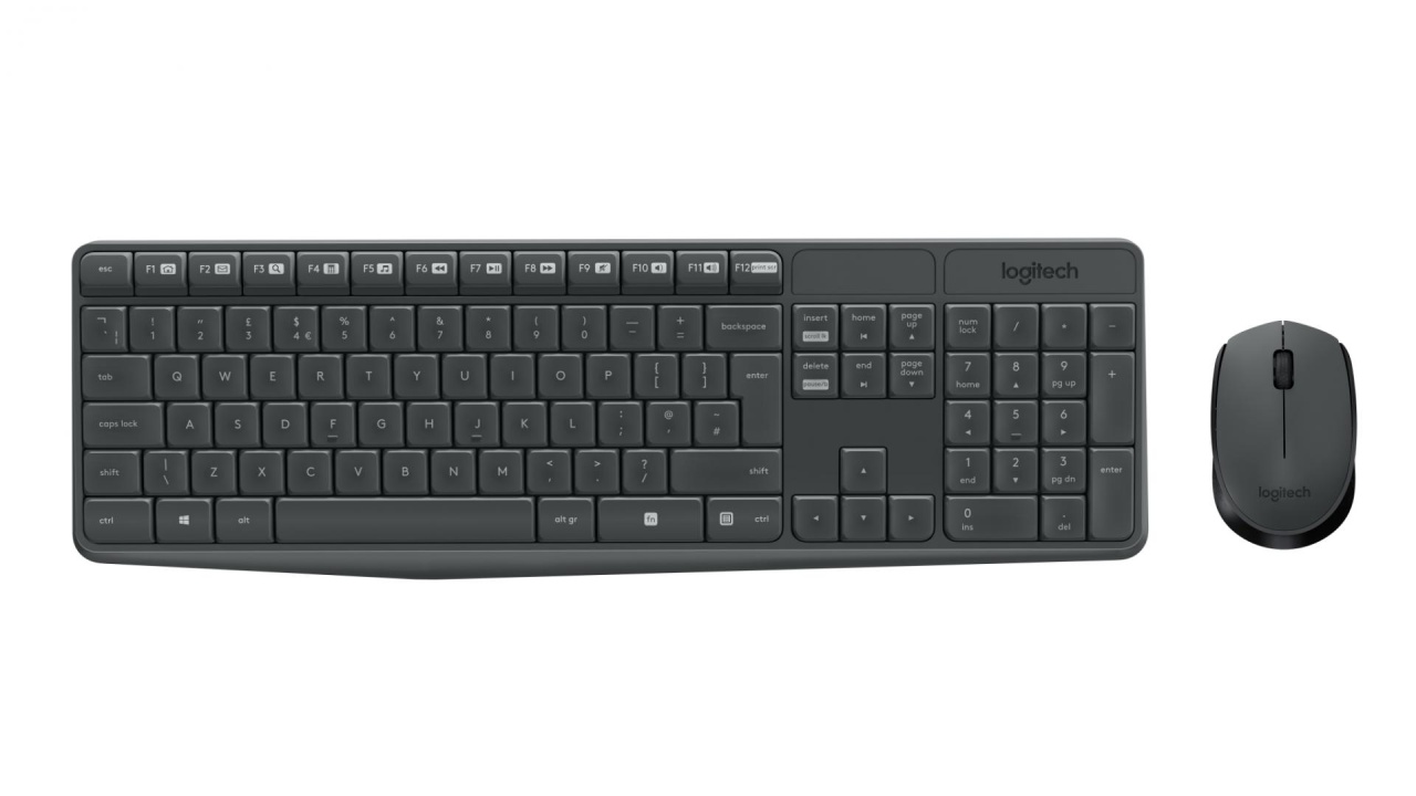 Kit Tastatura+mouse WS Logitech MK235 gr