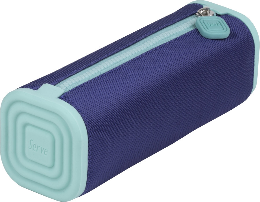 NECESSAIRE PATRAT SERVE PRISMO SILICON/POLIESTER BLEUMARIN/AZURIU BLISTER