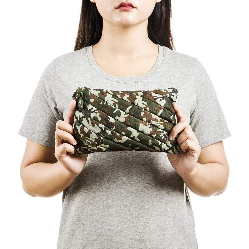 Penar cu fermoar, ZIPIT Camo Jumbo - camuflaj verde - 2 | YEO