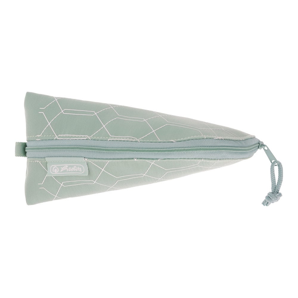 Penar neechipat fete, 1 fermoar, Dimensiuni 20,5x7x10cm, tip etui, model Cocoon, motiv Geometric mint Herlitz - 2 | YEO