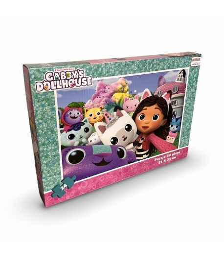 Puzzle 24 piese + Bonus Gabby\'s DollHouse