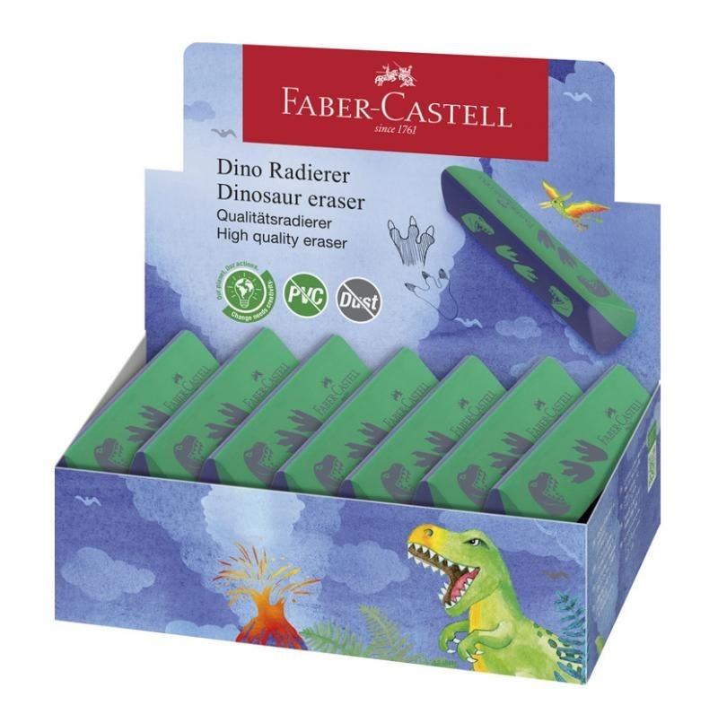 Radieră creion Faber-Castell Dust Free Dinozauri - 1 | YEO