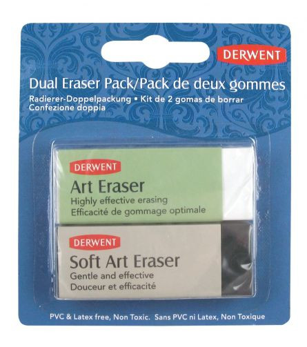 RADIERA PATRATA ALBA 2/SET DERWENT PROFESSIONAL