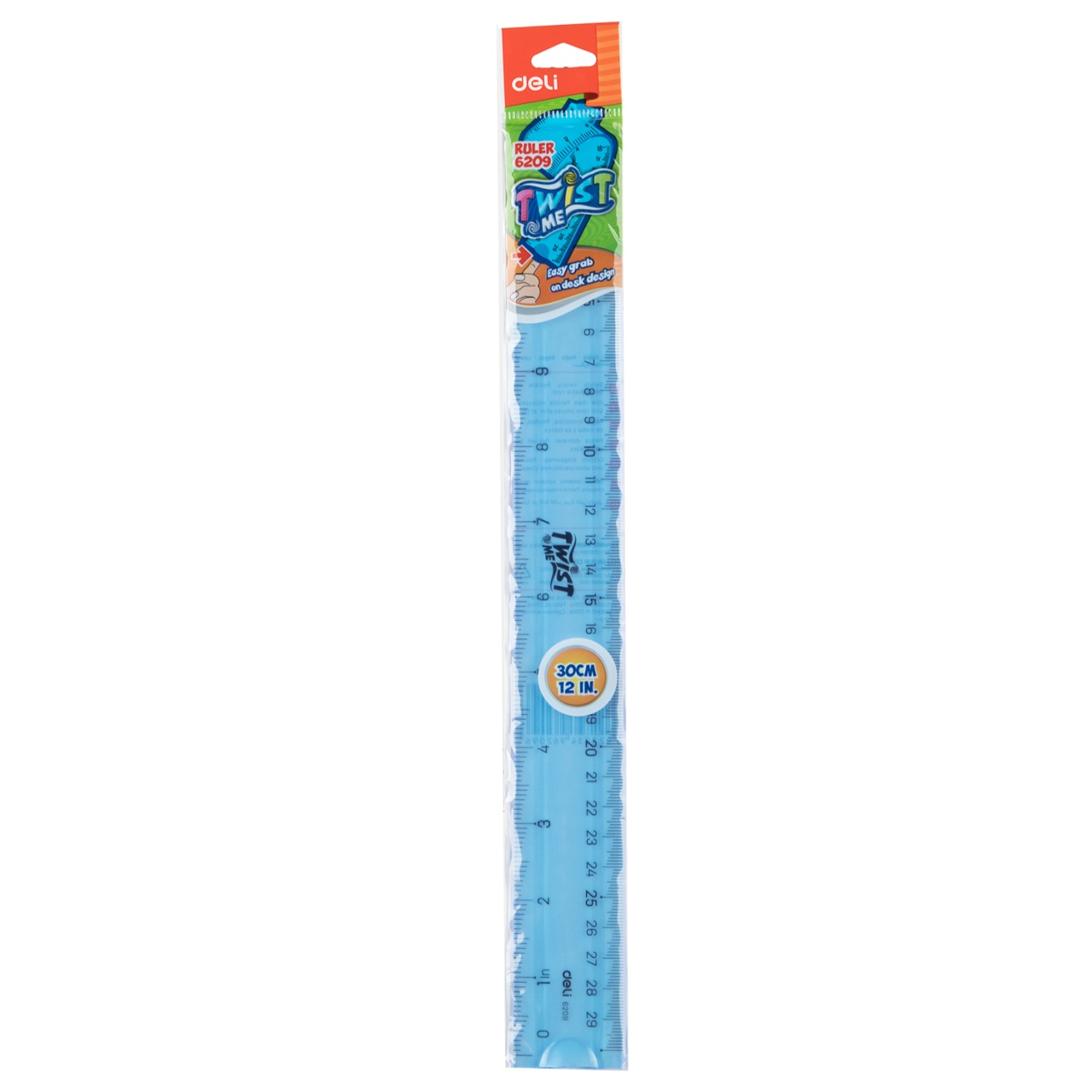 Rigla 30cm flexibila color Deli - 5 | YEO