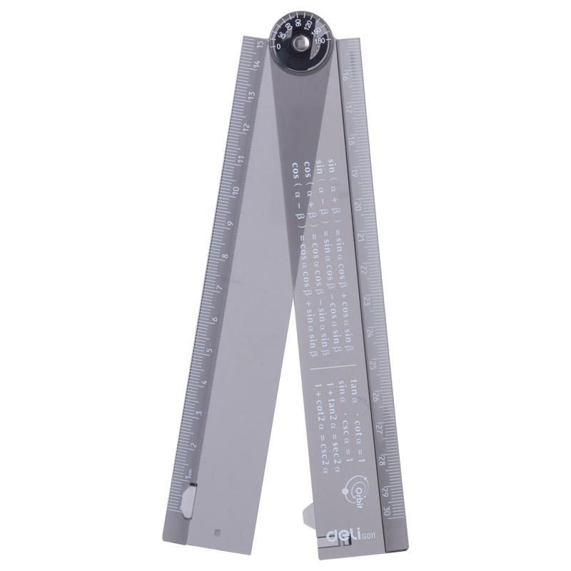 Riglă smart pliabilă Deli, 30 cm, neagră - 1 | YEO