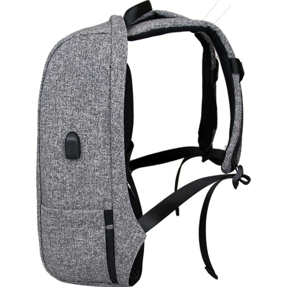Rucsac BESTLIFE Travel Safe - gri/negru - laptop 16 inch, charge pentru USB si TypeC conectori - 1 | YEO