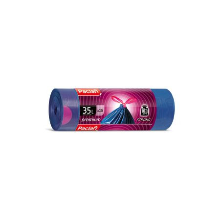 Saci menaj cu șnur Premium Paclan, 60L, 10buc/set
