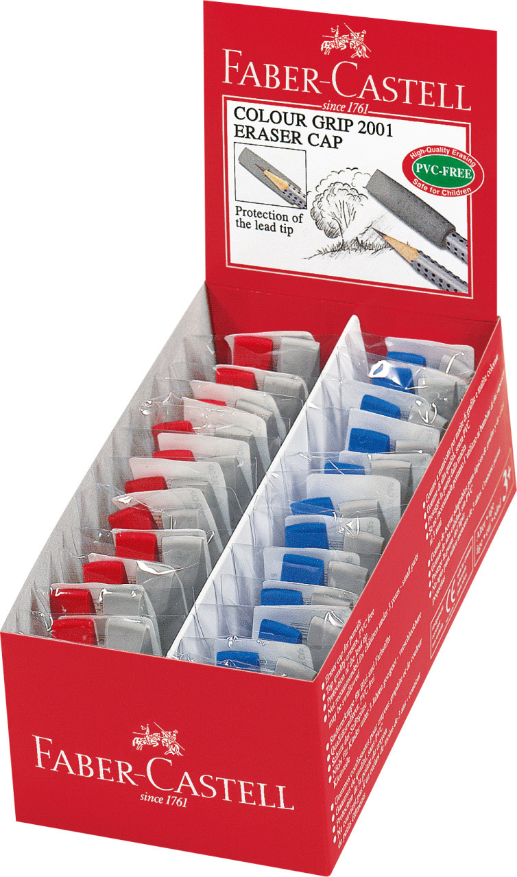 Set 2 radiere cu capac, Faber-Castell