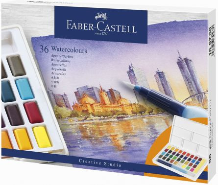 Set acuarele Faber-castell Creative studio, 36 culori
