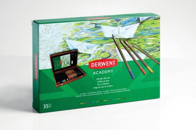 SET COMPLET DESEN 35 BUC CUTIE LEMN DERWENT ACADEMY - 1 | YEO