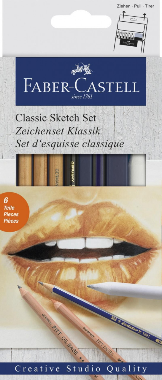 Set desen 6 creioane pentru schițe Faber-castell