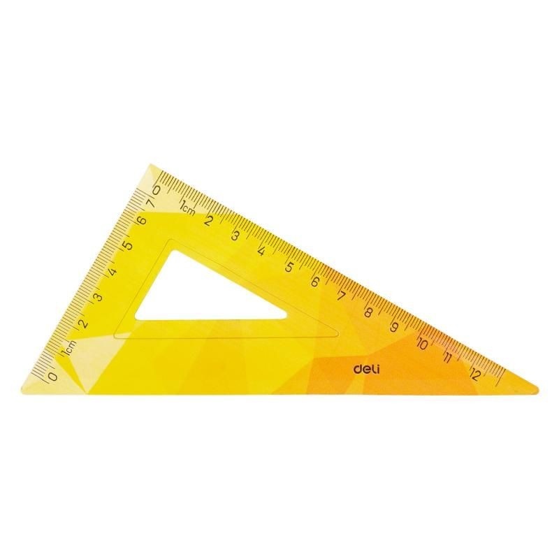 Set geometrie Deli, 3 piese, flexibil, color (rig.15, ech.13cm, ech.13cm) - 2 | YEO