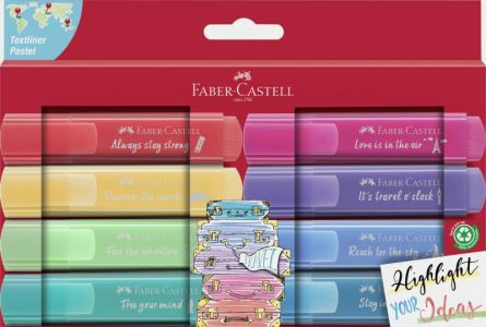 Set textmarkere Faber-Castell pastel. cutie carton, 8 buc/set